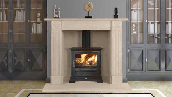 Interior with Carved stone fireplace in neoclassic style, Sandridge Stone Fireplaces, Limestone, Bath Stone, Portland Limestone, Melksham, Wiltshire