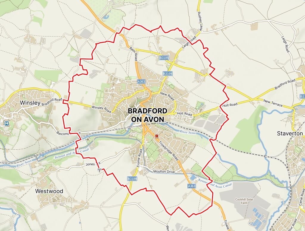 Map of Bradford-on-Avon